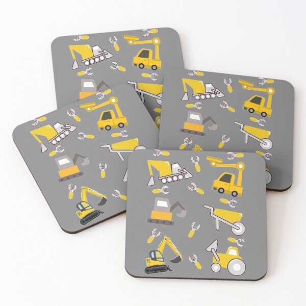 Item preview, Construction Trucks on gray - kids truck lover designed and sold by chetan786.