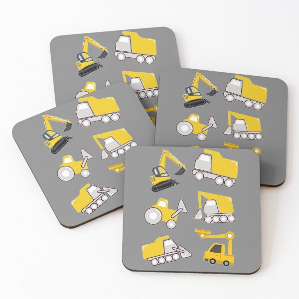 Item preview, Construction Trucks on gray - kids truck lover designed and sold by chetan786.