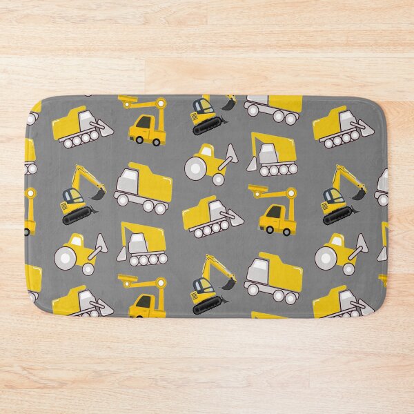 Item preview, Construction Trucks on gray - kids truck lover designed and sold by chetan786.