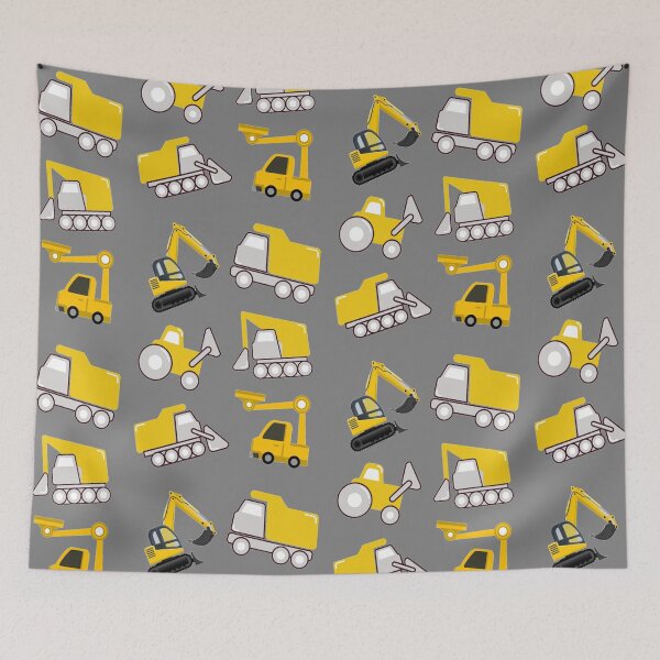 Item preview, Construction Trucks on gray - kids truck lover designed and sold by chetan786.