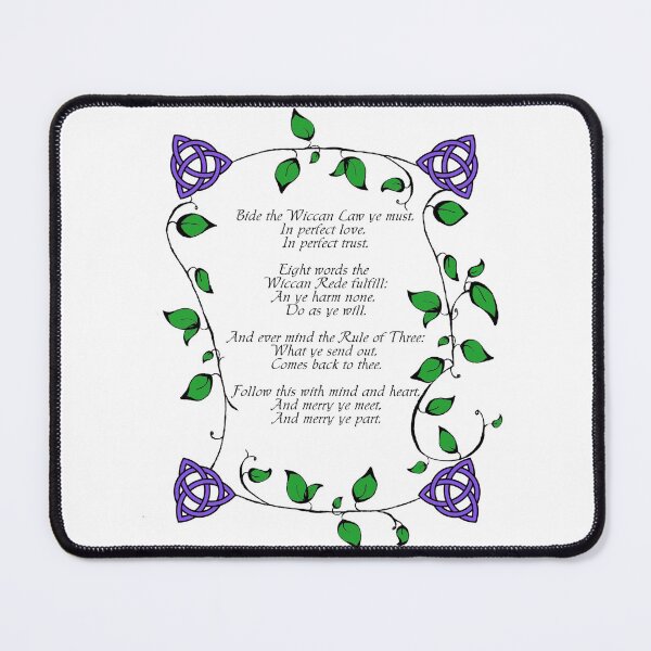 Item preview, Wiccan Rede - Vines and Triquetra designed and sold by OutlineArt.