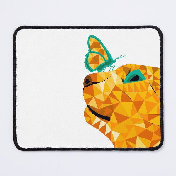 Item preview, Golden Cat with A butterfly profil Low Poly Design designed and sold by DrGamyx.