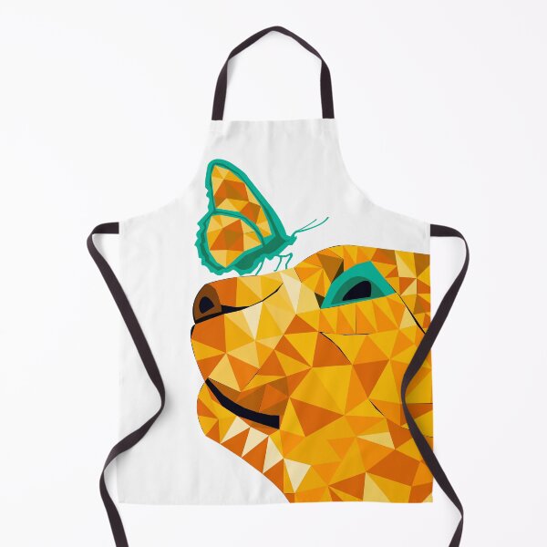 Artikelvorschau, Goldene Katze mit Schmetterlingsprofil Low Poly Design entworfen und verkauft von DrGamyx.