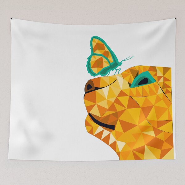 Item preview, Golden Cat with A butterfly profil Low Poly Design  designed and sold by DrGamyx.