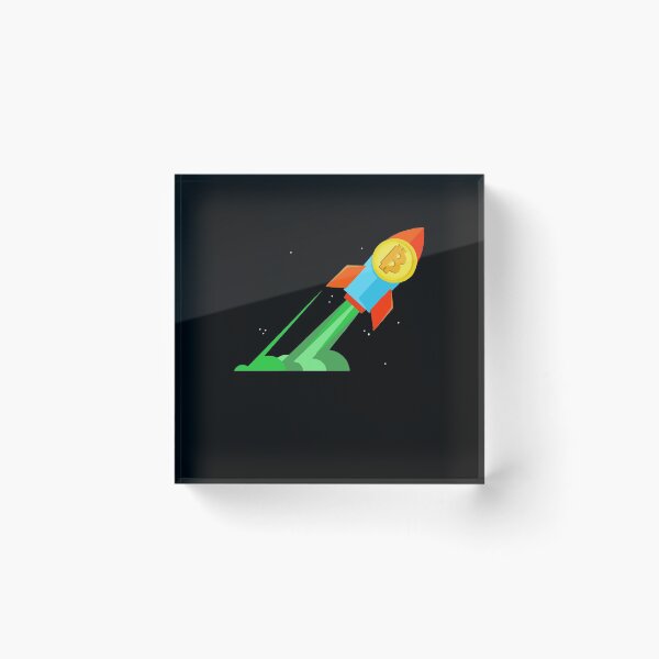 Item preview, Bitcoin Rocket Pump Green Candle Cryptocurrency Trading designed and sold by Dressed For  Duty.