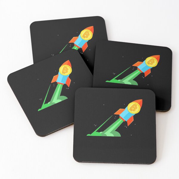 Item preview, Bitcoin Rocket Pump Green Candle Cryptocurrency Trading designed and sold by Dressed For  Duty.