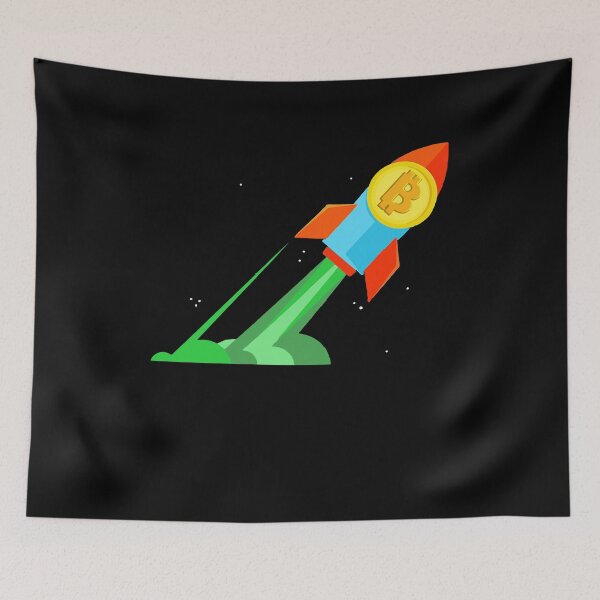 Item preview, Bitcoin Rocket Pump Green Candle Cryptocurrency Trading designed and sold by Dressed For  Duty.