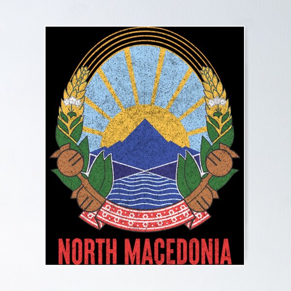 Item preview, Macedonian Pride T-ShirtNorth Macedonia _ Faded-Style Coat Of Arms designed and sold by KolochiBatud.