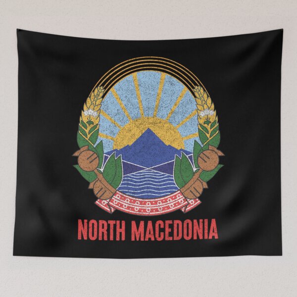 Item preview, Macedonian Pride T-ShirtNorth Macedonia _ Faded-Style Coat Of Arms designed and sold by KolochiBatud.