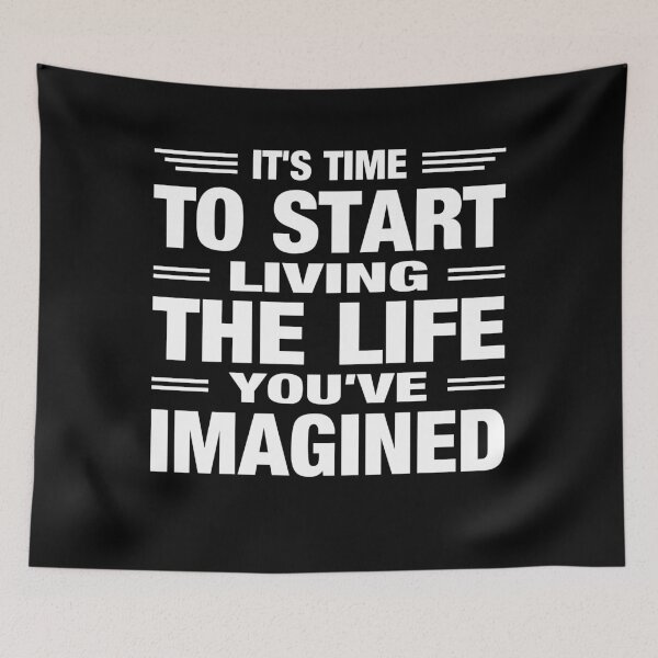 Item preview, It's Time To Start Living The Life You've Only Imagined Typography Life and Inspiration Quote in General Style designed and sold by Vasabi88.