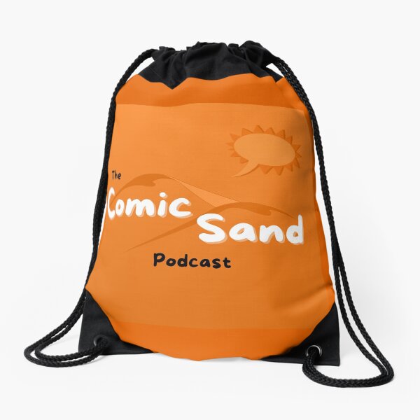 Comic Sand Logo Drawstring Bag