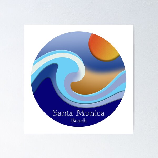 Item preview,  Santa Monica Beach California designed and sold by PRNTDADZ.