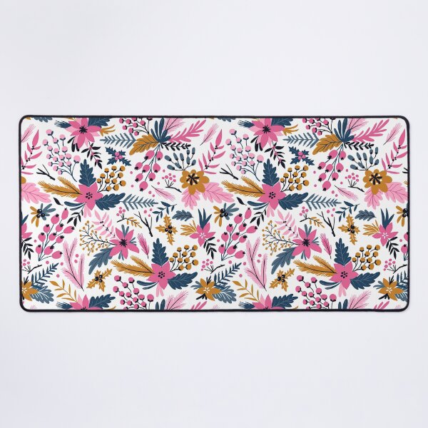 Item preview, Christmas Floral Pattern, Happy New Year seamless Pattern with Fir Cone, Holly Leaves and Berries designed and sold by graphic-genie.