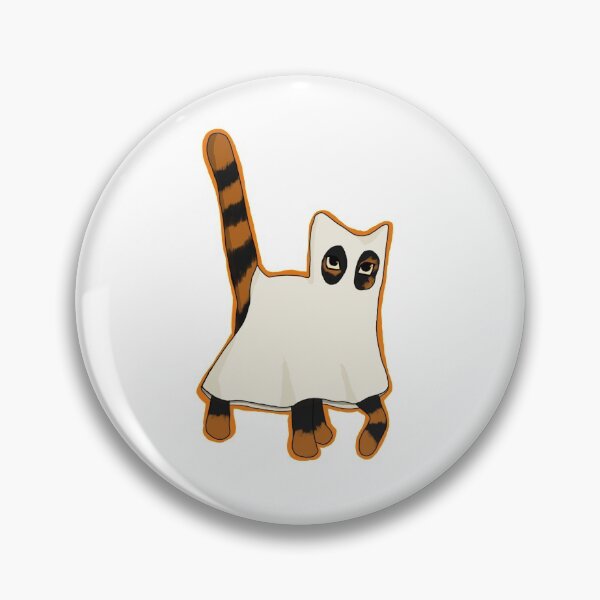 Item preview, Orange and black ghost cat  designed and sold by duckpawsart.