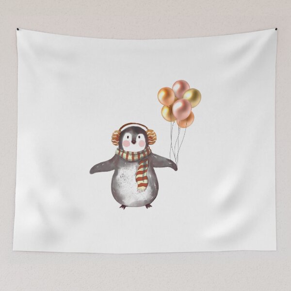 Item preview, Penguin with balloons designed and sold by fhodgson.