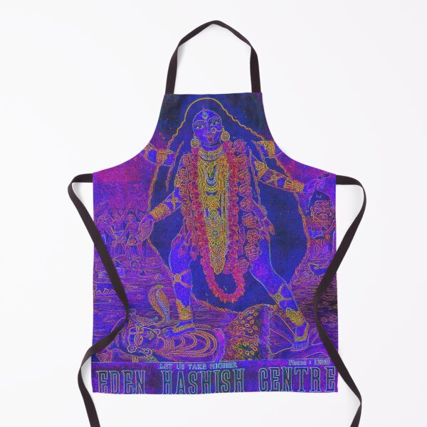Item preview, Vintage Illustrated Psychedelic Neon Poster From Nepal - EDEN HASHISH CENTRE (Goddess Kali) designed and sold by VISIBLECREATION.