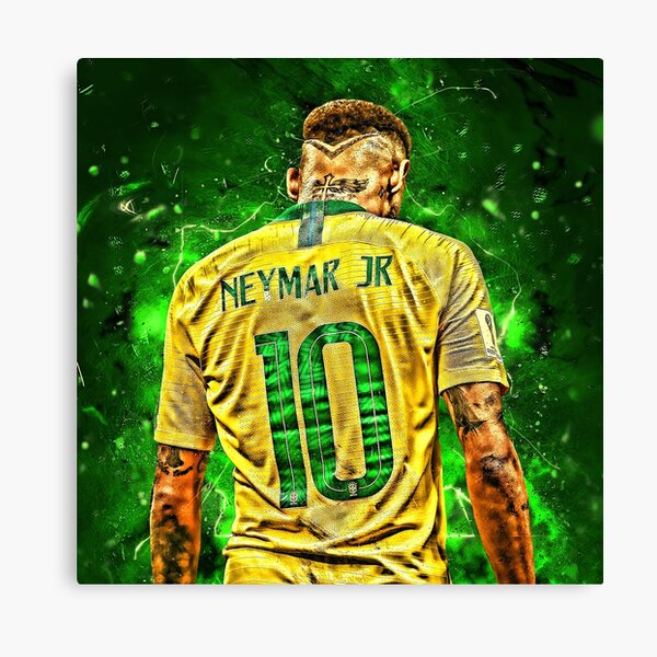 Brazil 2020/21 Away Neymar Jr #10 Jersey Name Set