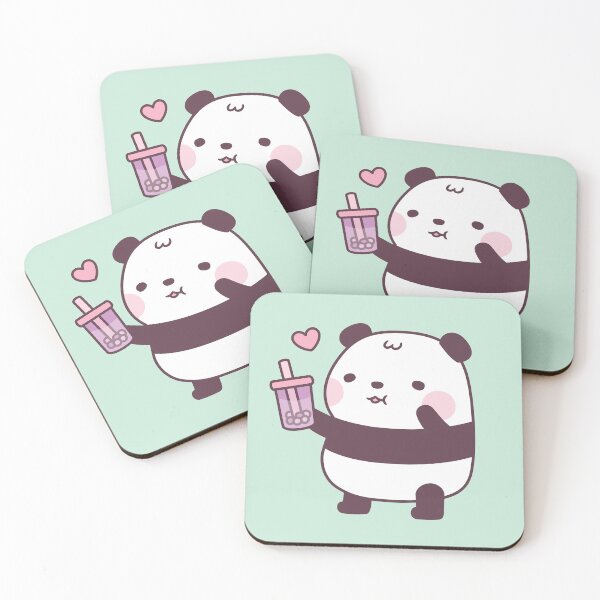 Item preview, Cute Panda Loves Taro Bubble Tea designed and sold by rustydoodle.