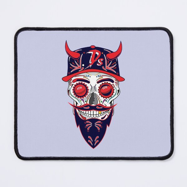 Item preview, AFL Melbourne Demons Sugar Skull designed and sold by VulpiniSvg89.