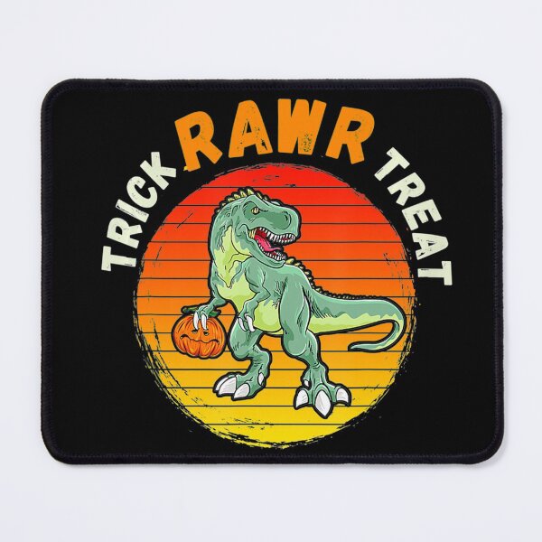 Item preview, Truco Rawr Treat T-rex Halloween Sunset Retro designed and sold by Gloemwenzone.