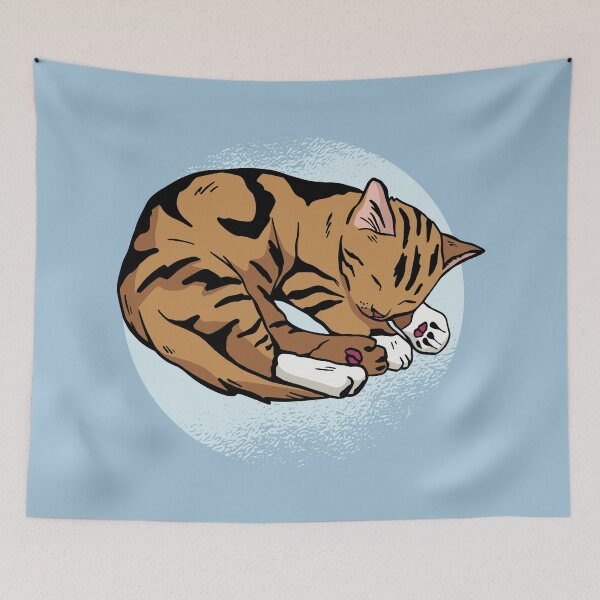 Item preview, Sleeping Cat designed and sold by Cute and Funny Animal Art Designs.