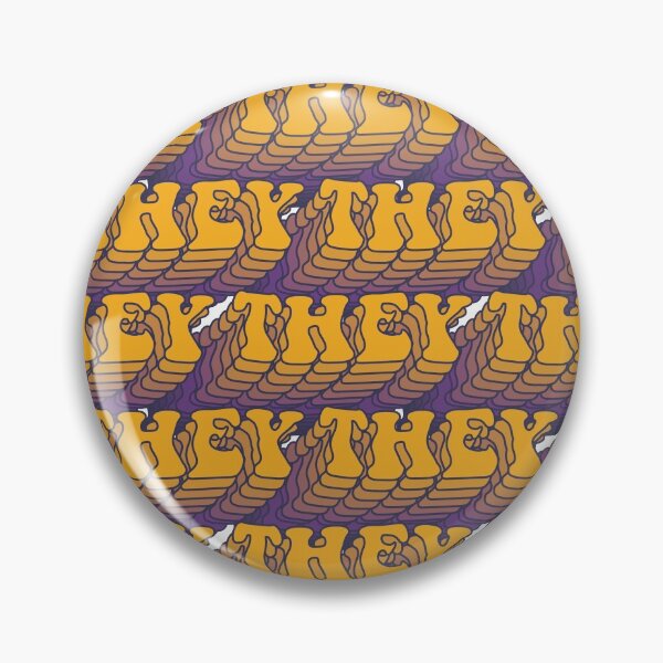 Item preview, Retro Nonbinary They/Them Pin designed and sold by turingtested.