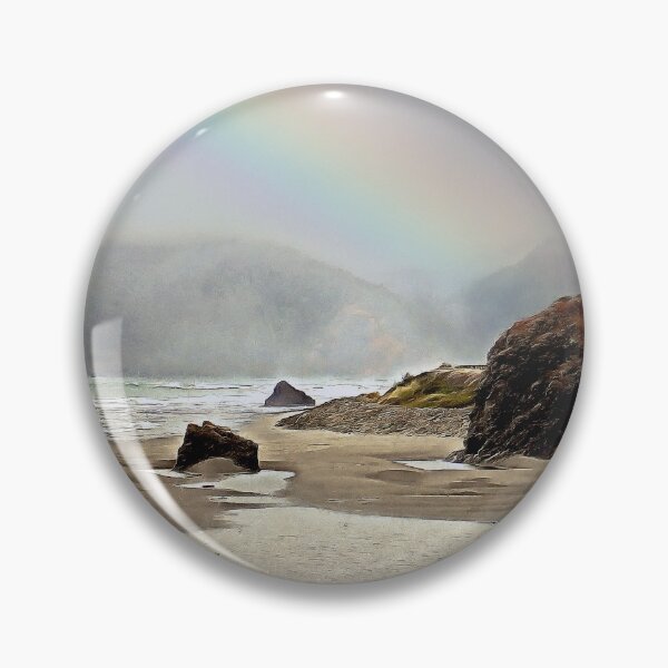 Item preview, Rainbow and  Fog on Pistil River in Oregon  designed and sold by SeaChangeDesign.