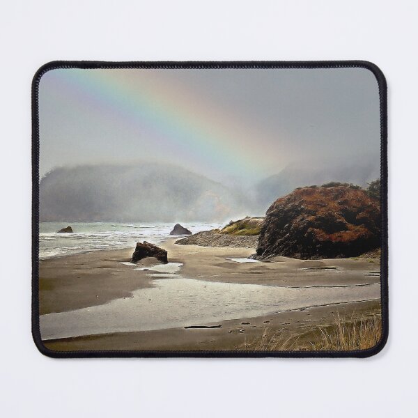 Item preview, Rainbow and  Fog on Pistil River in Oregon  designed and sold by SeaChangeDesign.