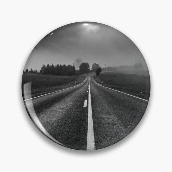 Item preview, A lonely country road shrouded in mysterious moody clouds and mist in black and white designed and sold by James-Cole.