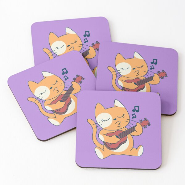 Item preview, Ukelele Cat designed and sold by Cute and Funny Animal Art Designs.