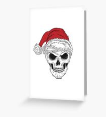 Scary Christmas Skull Greeting Card
