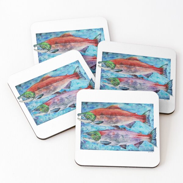 Item preview, Spawning Red Salmon designed and sold by AlaskaArtist.