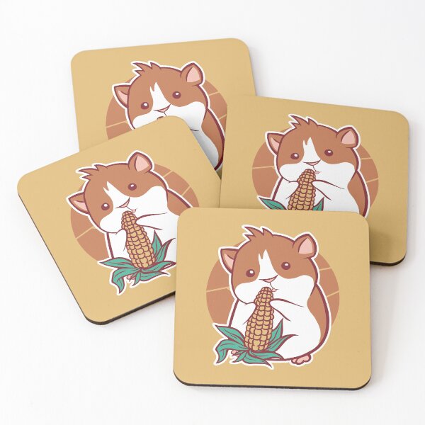 Item preview, Hamster Eating Corn on the Cob designed and sold by Cute and Funny Animal Art Designs.