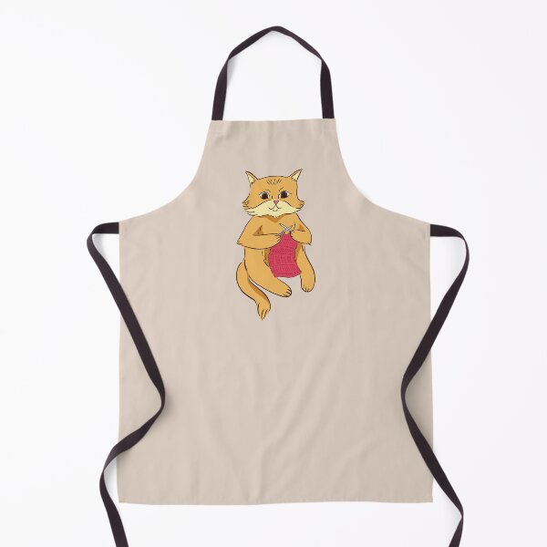 Item preview, Knitting Cat designed and sold by Cute and Funny Animal Art Designs.