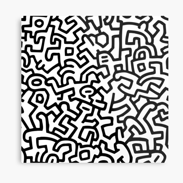 Keith Haring Patterns Metal Prints For Sale Redbubble