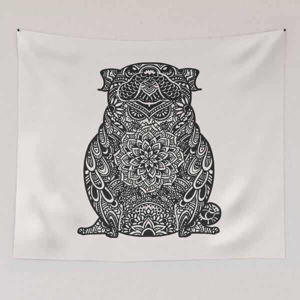 Item preview, Mandala Tattoo Pug designed and sold by Huebucket.