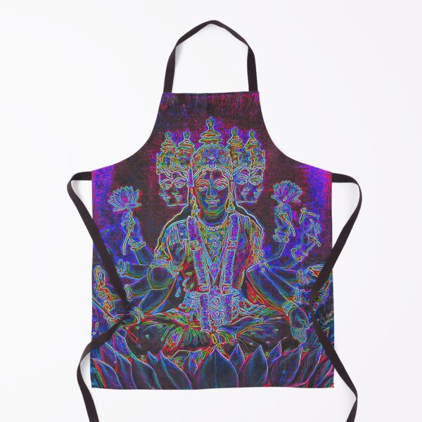 Item preview, Vintage Illustrated Psychedelic Neon Poster From Nepal - EDEN HASHISH CENTRE (Goddess Lakshmi) designed and sold by VISIBLECREATION.
