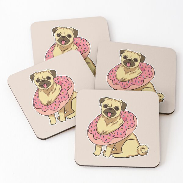 Item preview, Pug Donut Dog designed and sold by Cute and Funny Animal Art Designs.