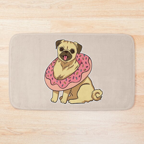 Item preview, Pug Donut Dog designed and sold by Cute and Funny Animal Art Designs.
