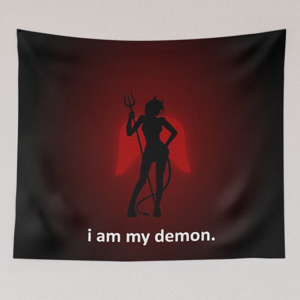 Item preview, I Am My Demon- Halloween Witch Demon Girl Devil Queen designed and sold by anjanaartz.