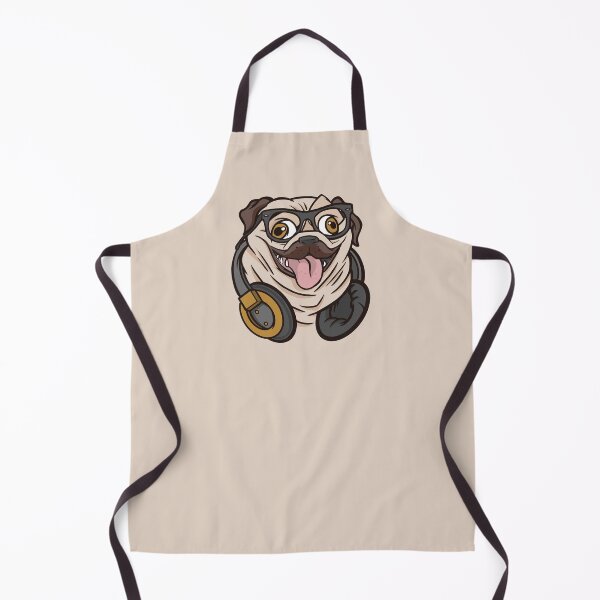 Item preview, Perro Pug Hipster designed and sold by Cute and Funny Animal Art Designs.