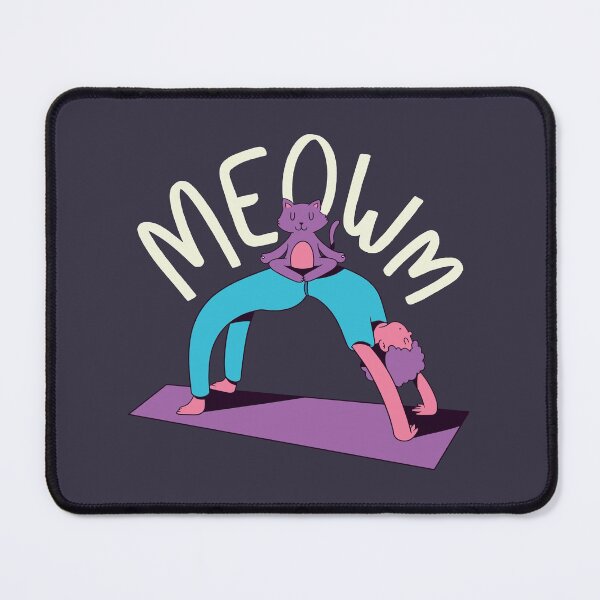 Item preview, Stretching Yoga Pose with Cat designed and sold by Cute and Funny Animal Art Designs.