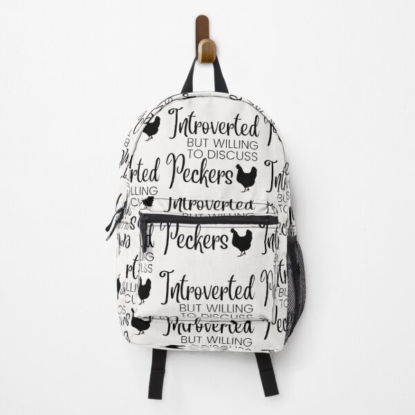Item preview, Introverted but willing to discuss peckers, funny introvert and chicken lover gift designed and sold by Auntieck.