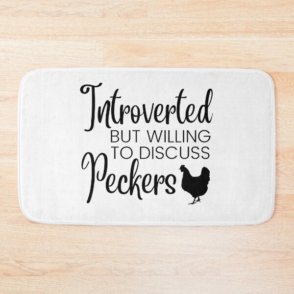 Item preview, Introverted but willing to discuss peckers, funny introvert and chicken lover gift designed and sold by Auntieck.