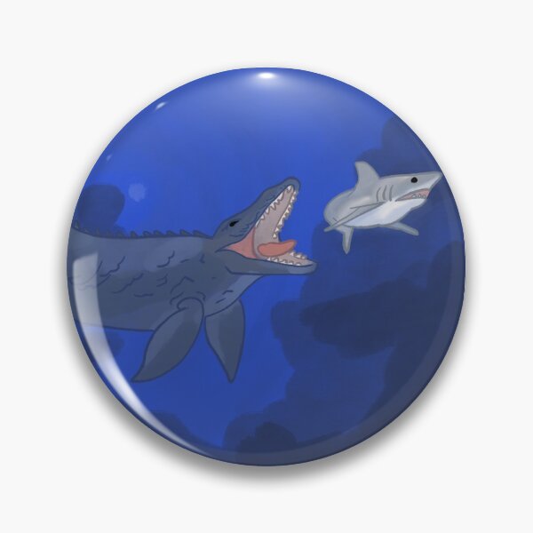 Item preview, Mosasaurus v Shark (with background) designed and sold by Chicowboiart.