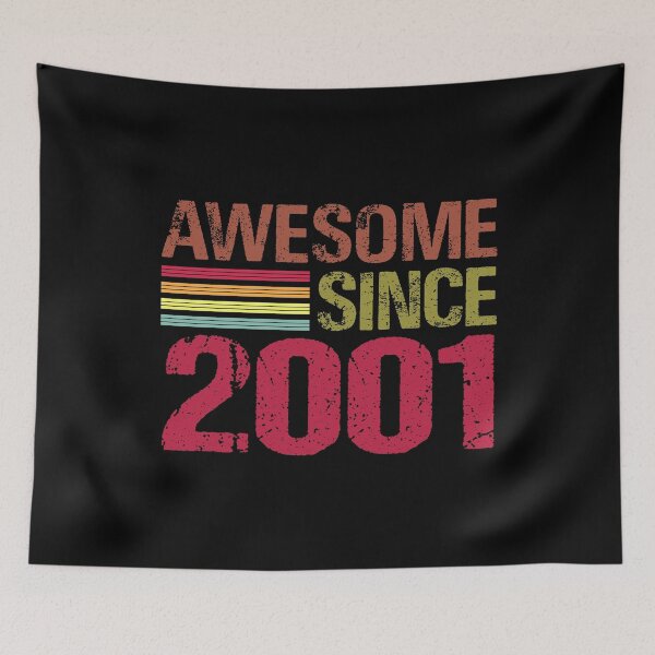 Item preview, Awesome Since 2001 Retro Vintage 20th Birthday Gift designed and sold by designbychow.