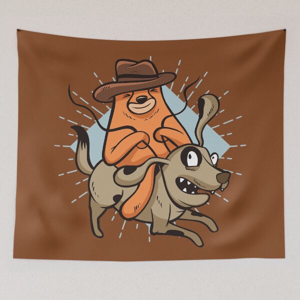 Item preview, Western Sloth Riding Dog designed and sold by Cute and Funny Animal Art Designs.