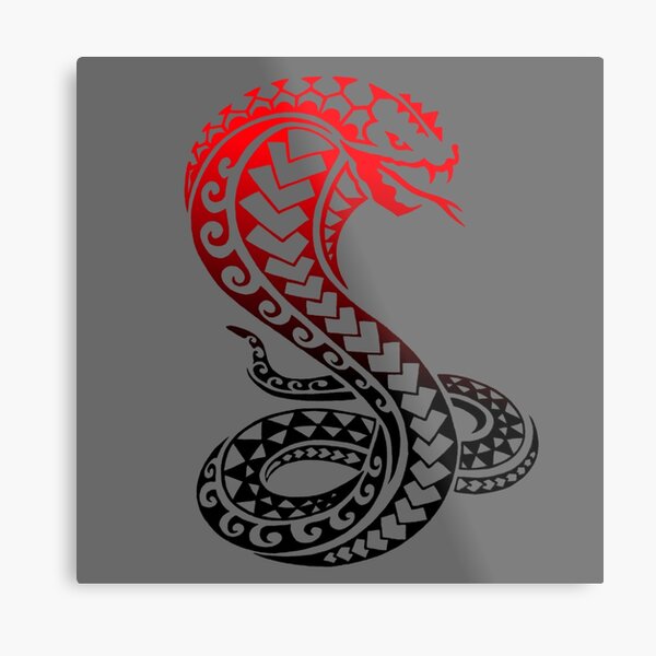 Black Ink Tribal Cobra Snake Tattoo Design