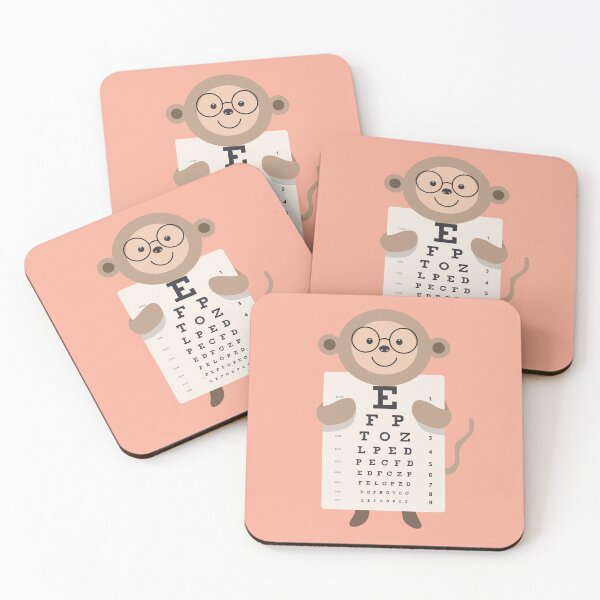 Item preview, Eye Doctor Optician Monkey designed and sold by Cute and Funny Animal Art Designs.