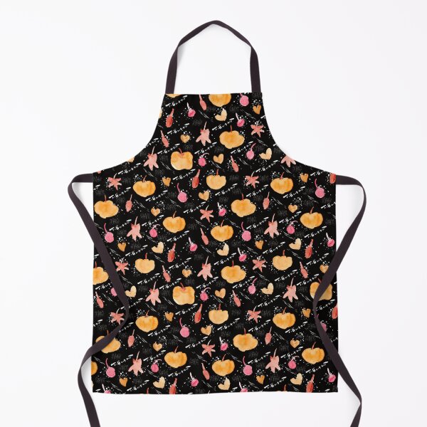 Item preview, Black Watercolour Halloween Pumpkin Cherry Leaves designed and sold by Lozzie Eliza Designs.